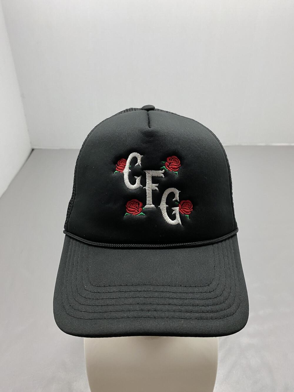 Champagne Brothers Hat Cap Snap Back One Size Black Trucker Mesh Twill Mens